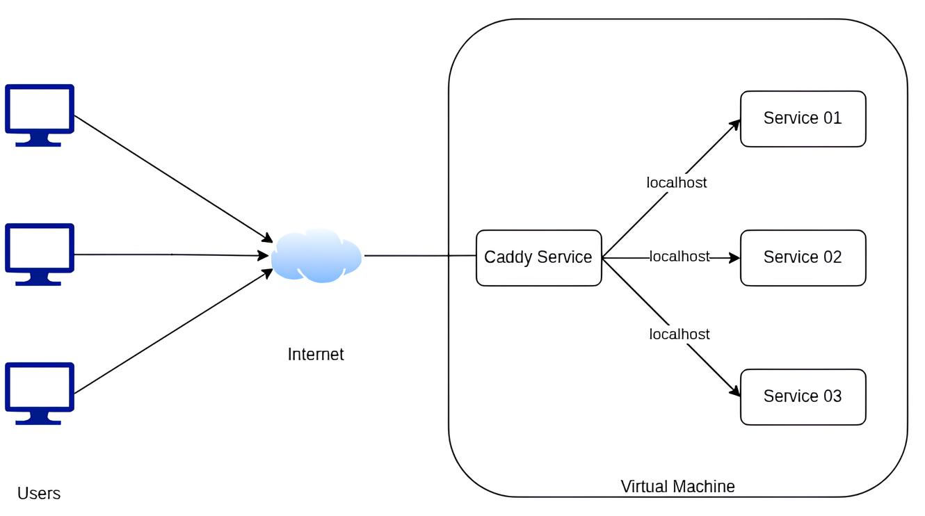 Image of reverse proxy architecture used in vm